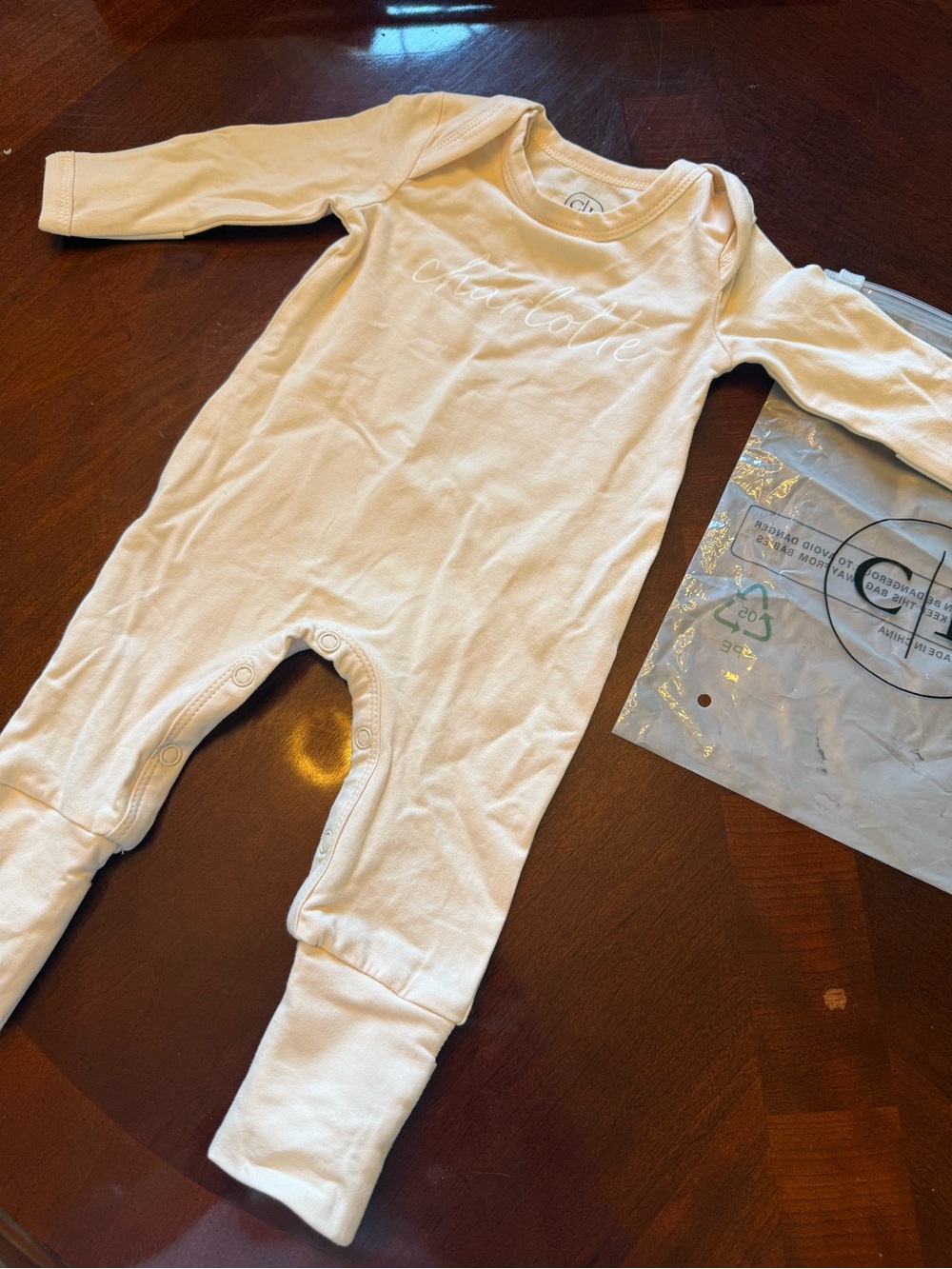 Kids White One-Piece Romper with Snap Legs